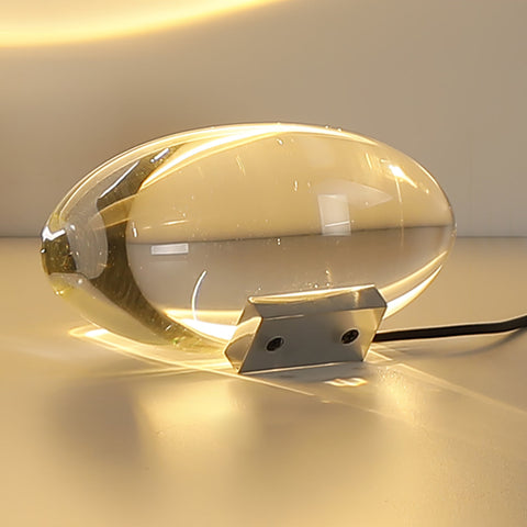 Crystal Projection Table Lamp for Bedside Mood and Accent Lighting