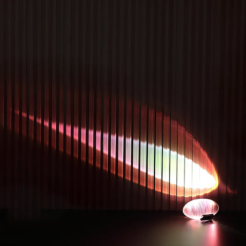 Crystal Projection Table Lamp for Bedside Mood and Accent Lighting