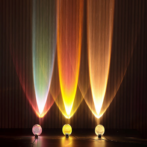 Crystal Projection Table Lamp for Bedside Mood and Accent Lighting