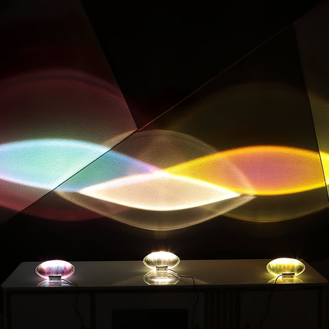 Crystal Projection Table Lamp for Bedside Mood and Accent Lighting