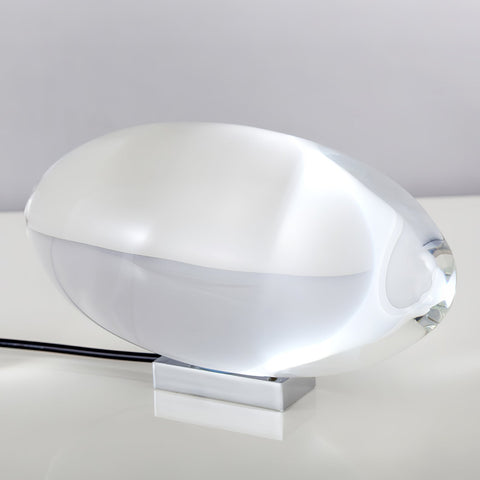 Crystal Projection Table Lamp for Bedside Mood and Accent Lighting