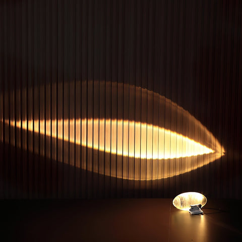 Crystal Projection Table Lamp for Bedside Mood and Accent Lighting