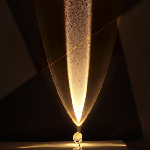 Crystal Projection Table Lamp for Bedside Mood and Accent Lighting