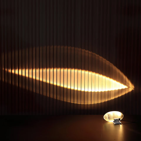 Crystal Projection Table Lamp for Bedside Mood and Accent Lighting