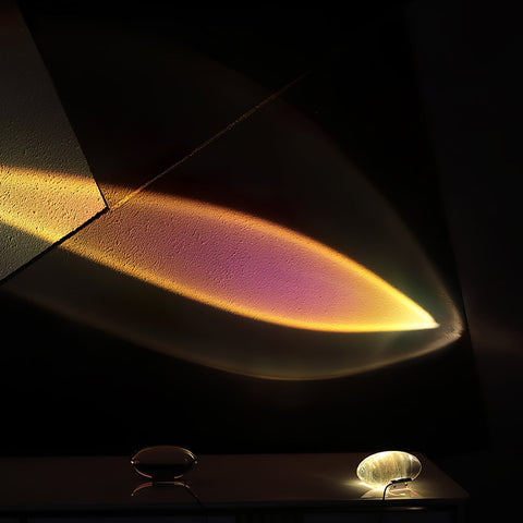 Crystal Projection Table Lamp for Bedside Mood and Accent Lighting