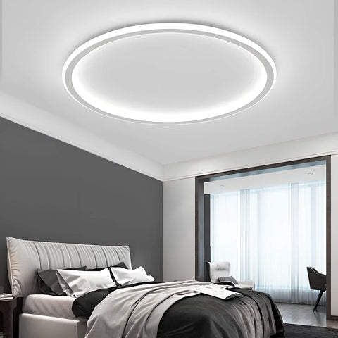 Modern Ring LED Flush Mount Ceiling Light with Dimmable Options