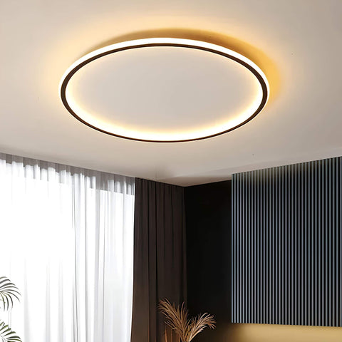Modern Ring LED Flush Mount Ceiling Light with Dimmable Options
