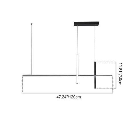 Linear LED Pendant Chandelier with Minimalist Crossed Design