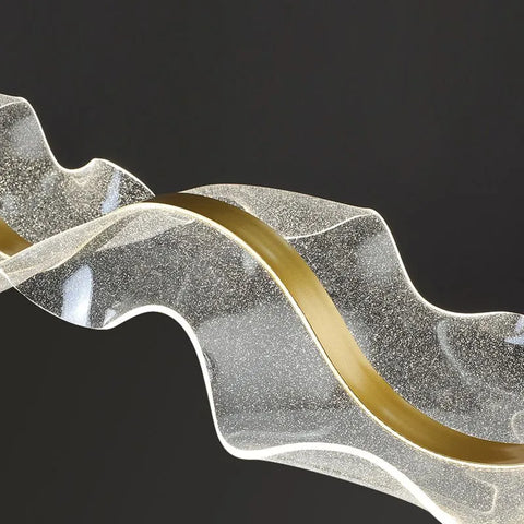Modern Wave LED Pendant Light for Dining Tables, Cafes, and Living Rooms