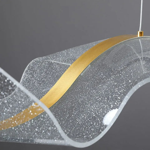 Modern Wave LED Pendant Light for Dining Tables, Cafes, and Living Rooms
