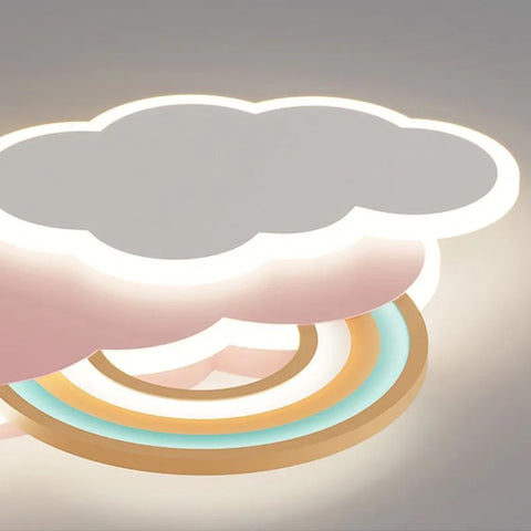 Kids' Cloud and Rainbow LED Ceiling Light for Bedrooms and Playrooms