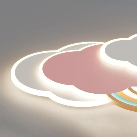 Kids' Cloud and Rainbow LED Ceiling Light for Bedrooms and Playrooms