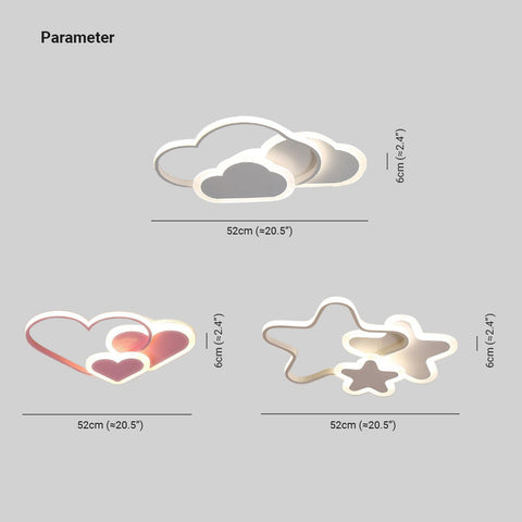 Kids' Shape LED Flush Mount Ceiling Light for Bedroom and Playroom
