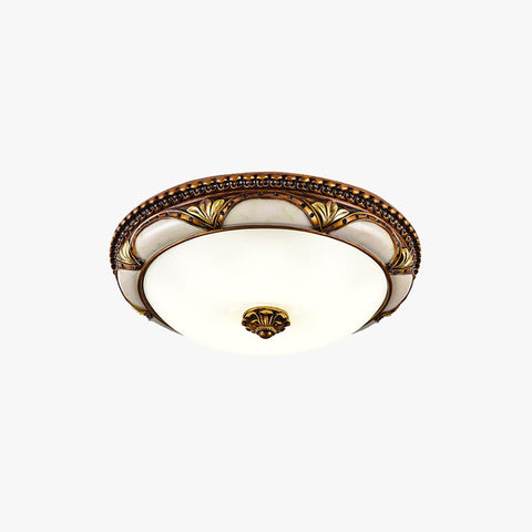 Floral Glass Flush Mount Ceiling Light for Bedroom and Living Room