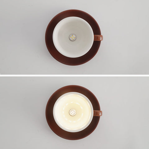 Ceramic Cup Flush Mount Ceiling Light for Bedrooms and Living Rooms