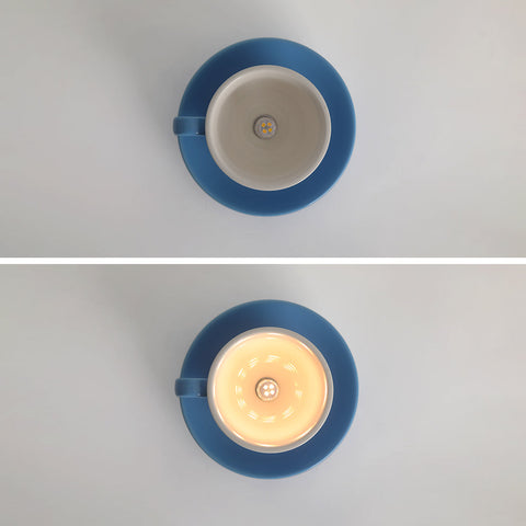 Ceramic Cup Flush Mount Ceiling Light for Bedrooms and Living Rooms