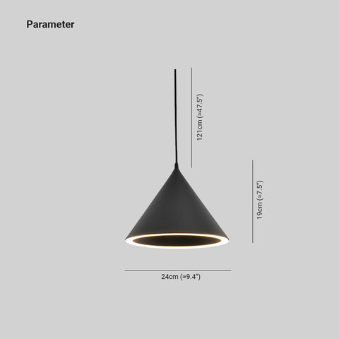 Minimalist Cone LED Pendant Light for Bedrooms and Modern Dining Areas