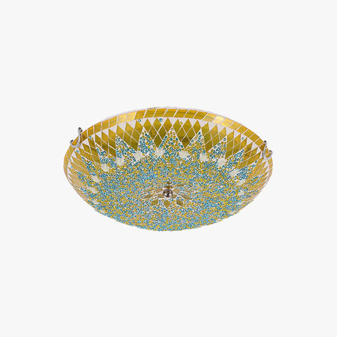 Tiffany-Style Mosaic Ceiling Light for Living Rooms and Dining Areas