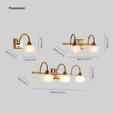 Prismatic Glass Vanity Wall Light for Bathroom and Makeup Lighting
