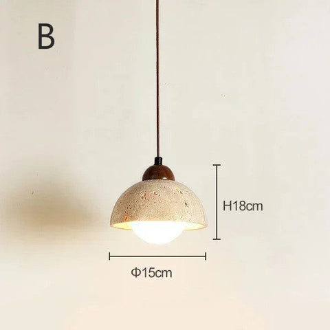 Natural Stone Pendant Light for Wabi-Sabi Kitchens and Dining Rooms