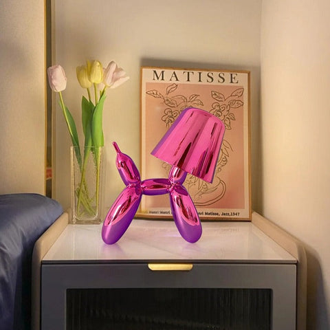 Cordless LED Balloon Dog Table Lamp with Touch Control and Dimming