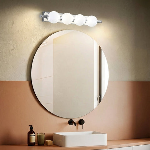 LED Vanity Mirror Light with Globe Shades