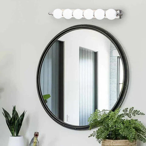 LED Vanity Mirror Light with Globe Shades