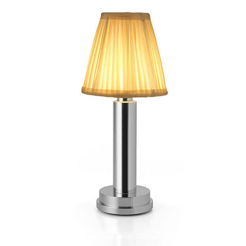 Rechargeable Fabric Shade Table Lamp for Dining and Bedside Use