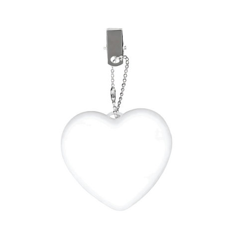 Heart-Shaped Touch Light Keychain with Clip, Chain and Automatic Shut-Off