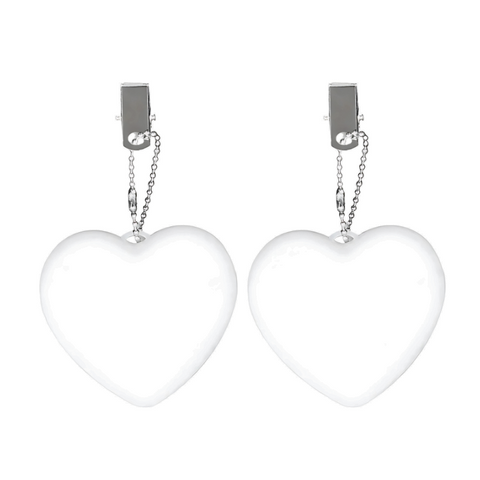 Heart-Shaped Touch Light Keychain with Clip, Chain and Automatic Shut-Off
