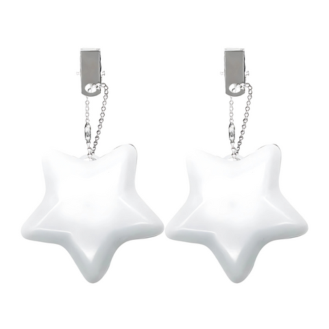 Heart-Shaped Touch Light Keychain with Clip, Chain and Automatic Shut-Off