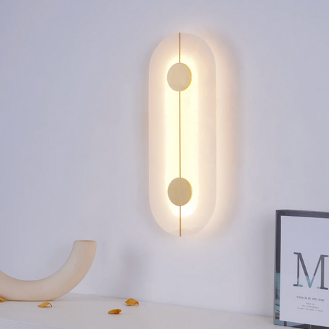 Wall Light with Minimalist Marble Design