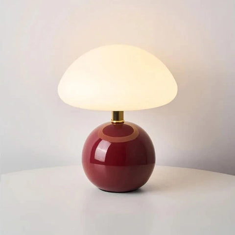 Mushroom-Shaped Ceramic LED Table Lamp with Color Modes — product view