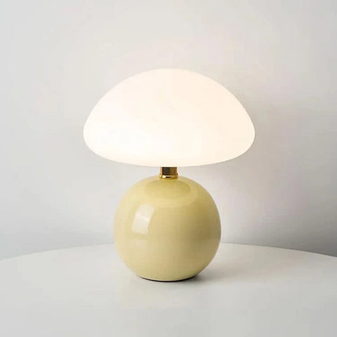 Mushroom-Shaped Ceramic LED Table Lamp with Color Modes — product view