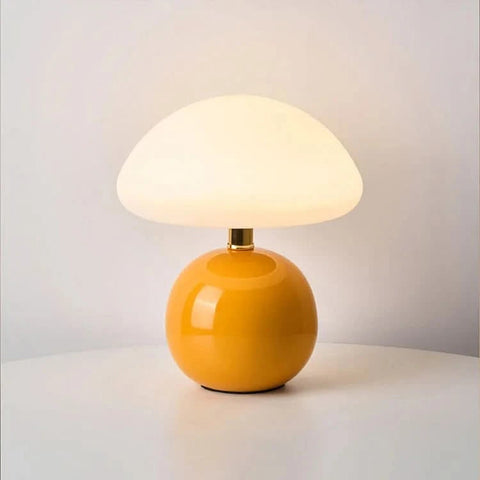 Mushroom-Shaped Ceramic LED Table Lamp with Color Modes — product view