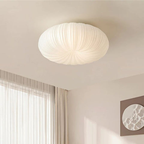 Pleated Dome LED Ceiling Light for Bedrooms, Dining Rooms, and Halls