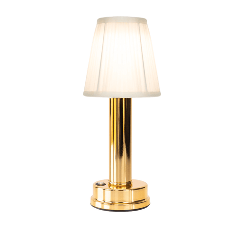 Rechargeable Fabric Shade Table Lamp for Dining and Bedside Use