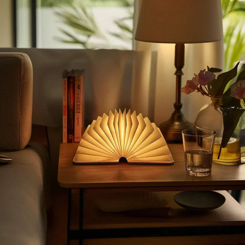 Rechargeable Foldable LED Book Lamp for Portable Ambient Lighting