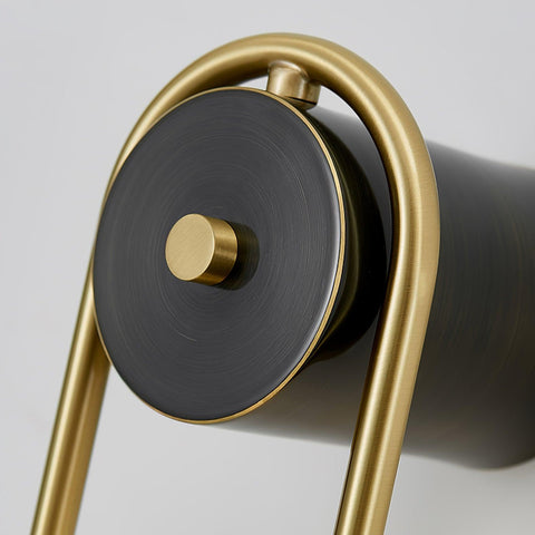 Wall Sconce with Curved Brass Arms and Asymmetric Glass Globes