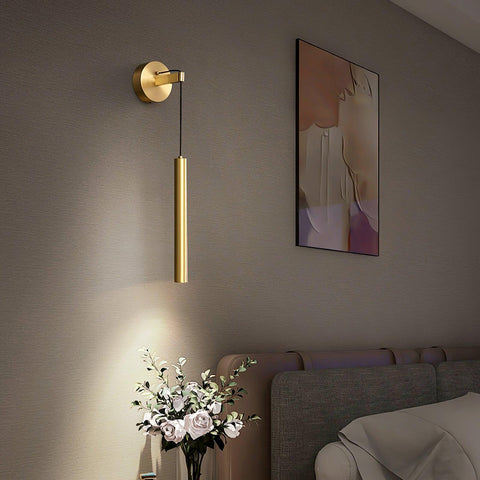 Modern Hanging LED Wall Sconce for Bedroom and Hallway Lighting