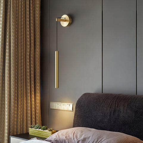 Modern Hanging LED Wall Sconce for Bedroom and Hallway Lighting