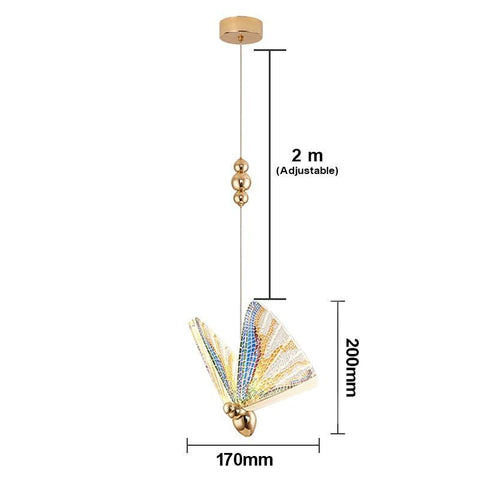 Butterfly LED Pendant Light for Kids' Bedroom and Playroom Lighting