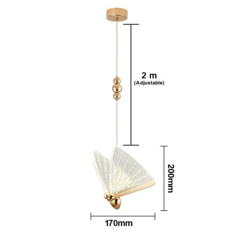 Butterfly LED Pendant Light for Kids' Bedroom and Playroom Lighting