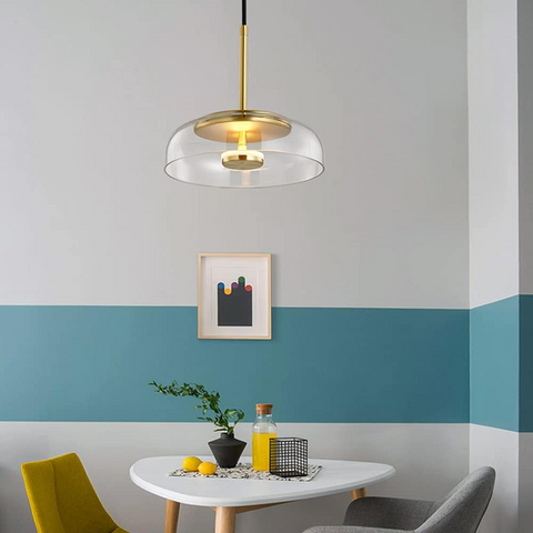 Glass LED Pendant Light with Color Options