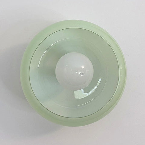 Glass Semi-Flush Ceiling Light with Mid-Century Form