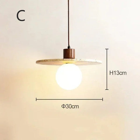 Natural Stone Pendant Light for Wabi-Sabi Kitchens and Dining Rooms