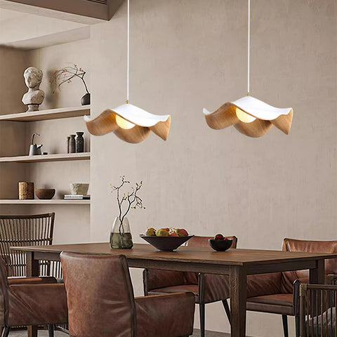 Pendant Light with Lotus Resin Shade