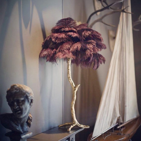 Feather Floor and Table Lamp for Bedrooms and Decorative Living Spaces