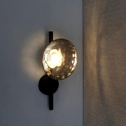 Wall Light with Round Glass Shade