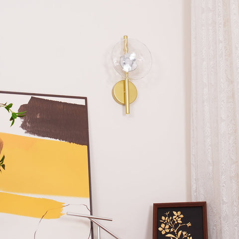 Wall Light with Round Glass Shade